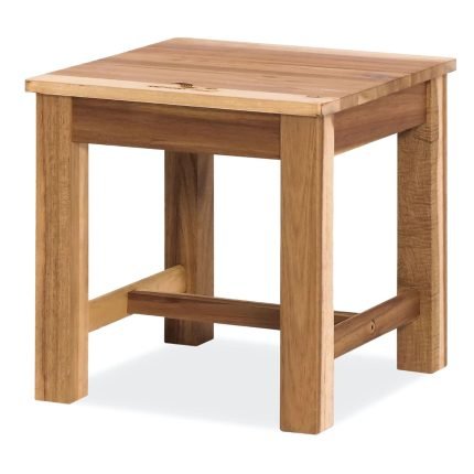 12-Inch Acacia Wood Step Stool for Indoor Use