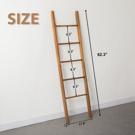 Acacia Wood Blanket Ladder 6-Tier