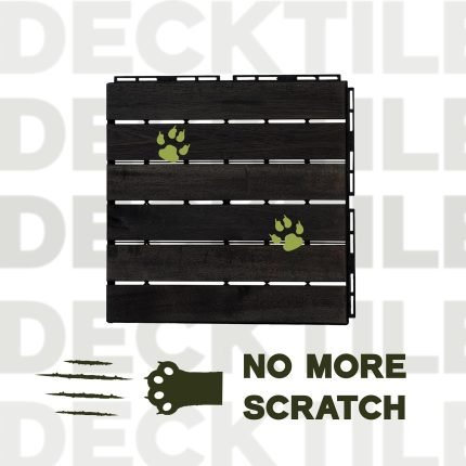 Square Joint Acacia Wood Deck Tiles, 6-Slat Interlocking Design for Indoor & Outdoor (Set of 27)