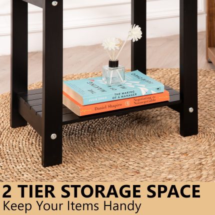 Double Adirondack Side Table Weather-Resistant for Outdoors