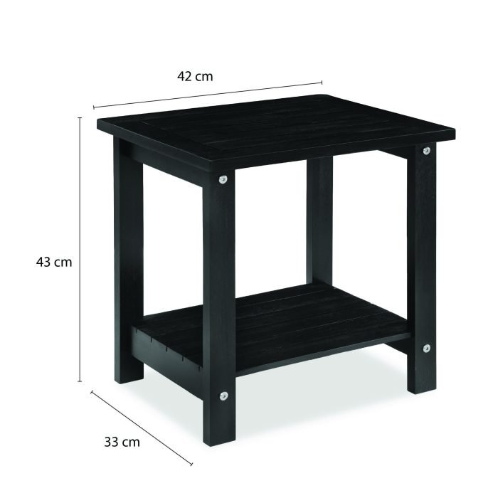 Double Adirondack Side Table Weather-Resistant for Outdoors