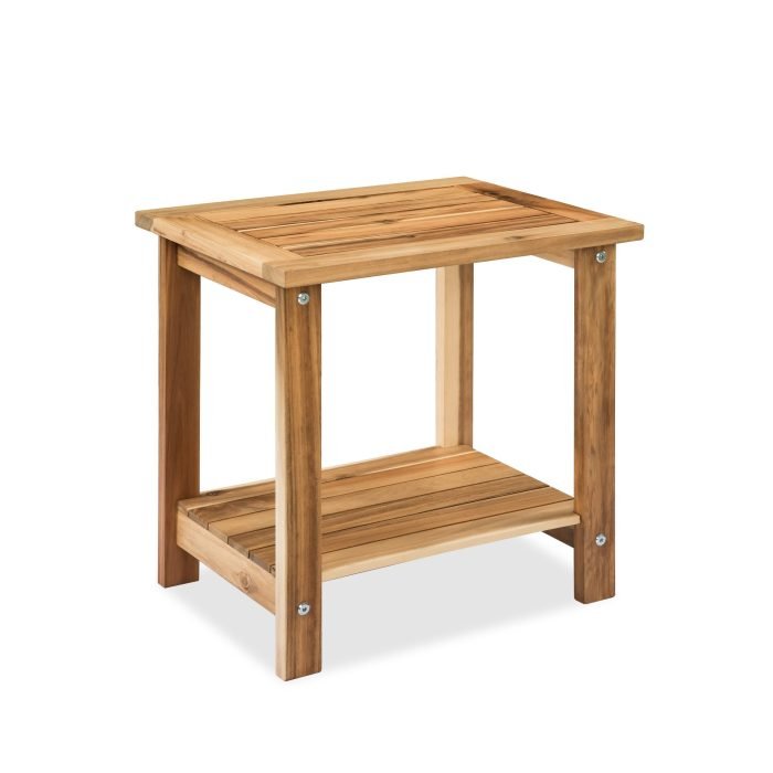 Double Adirondack Side Table Weather-Resistant for Outdoors