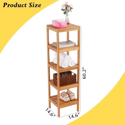 Tier Acacia Wood Corner Shelf
