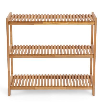 Tier Acacia Wood Shoe Rack Stackable Storage Shelf