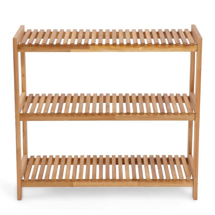 Tier Acacia Wood Shoe Rack Stackable Storage Shelf