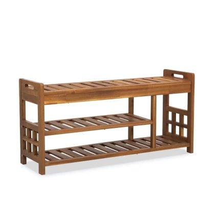 Wooden Shoe Bench for Entryway and Closet