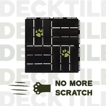 Square Joint Acacia Wood Deck Tiles, 12-Slat Interlocking Design for Indoor & Outdoor (Set of 27)