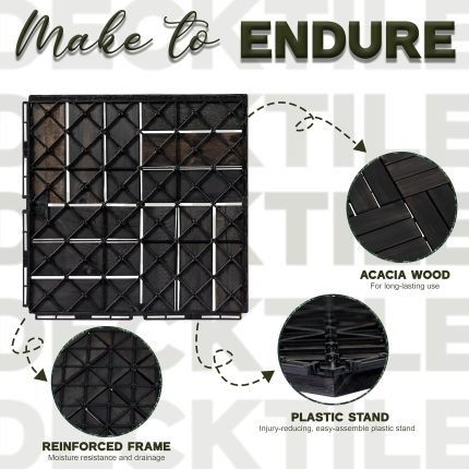Deck Tiles - 27 Pcs 12 Slats Interlocking - C12