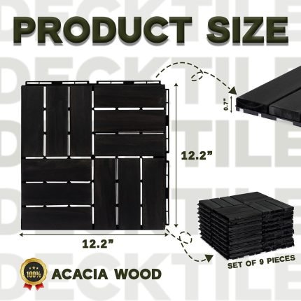 Deck Tiles - 27 Pcs 12 Slats Interlocking - C12