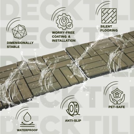 Deck Tiles - 27 Pcs 12 Slats Interlocking - C12