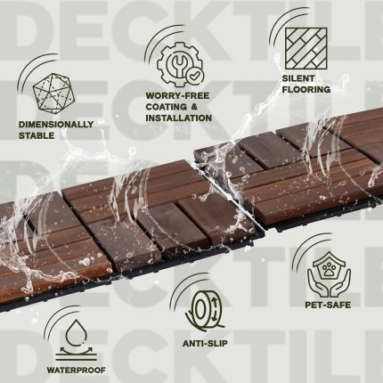 Deck Tiles - 27 Pcs 12 Slats Interlocking - C12