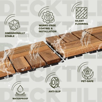 Deck Tiles - 27 Pcs 12 Slats Interlocking - C12