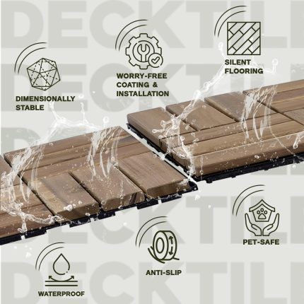 Deck Tiles - 27 Pcs 12 Slats Interlocking - C12