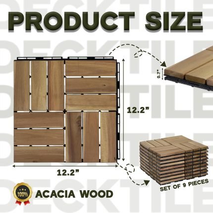 Deck Tiles - 27 Pcs 12 Slats Interlocking - C12