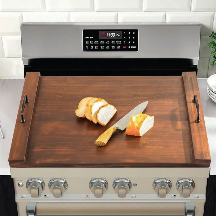 Noodle Board Stove Cover – Stylish Wooden Stove Top Cover & Kitchen Organizer