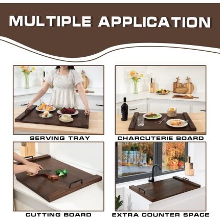 Noodle Board Stove Cover – Stylish Wooden Stove Top Cover & Kitchen Organizer