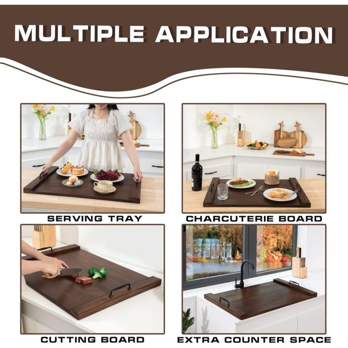 Noodle Board Stove Cover – Stylish Wooden Stove Top Cover & Kitchen Organizer