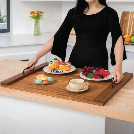 Noodle Board Stove Cover – Stylish Wooden Stove Top Cover & Kitchen Organizer
