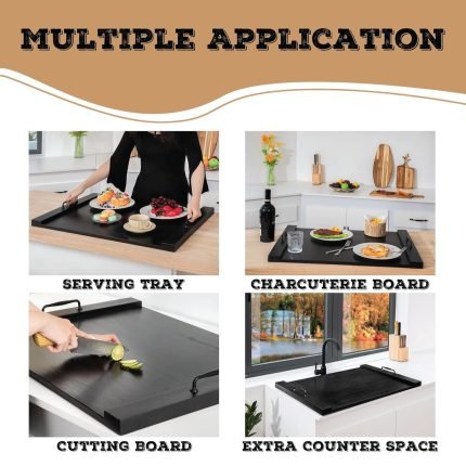 Noodle Board Stove Cover – Stylish Wooden Stove Top Cover & Kitchen Organizer