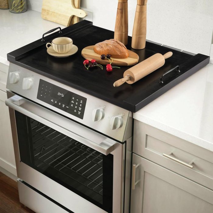 Noodle Board Stove Cover – Stylish Wooden Stove Top Cover & Kitchen Organizer