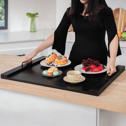 Noodle Board Stove Cover – Stylish Wooden Stove Top Cover & Kitchen Organizer