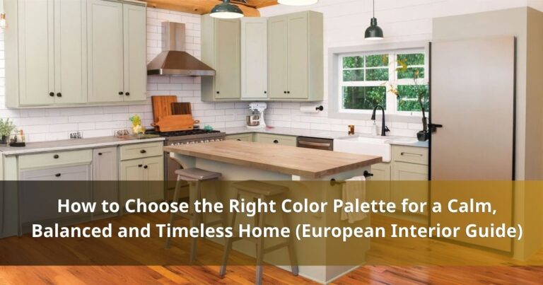 How to Choose the Right Color Palette for a Calm Balanced and Timeless Home European Interior Guide