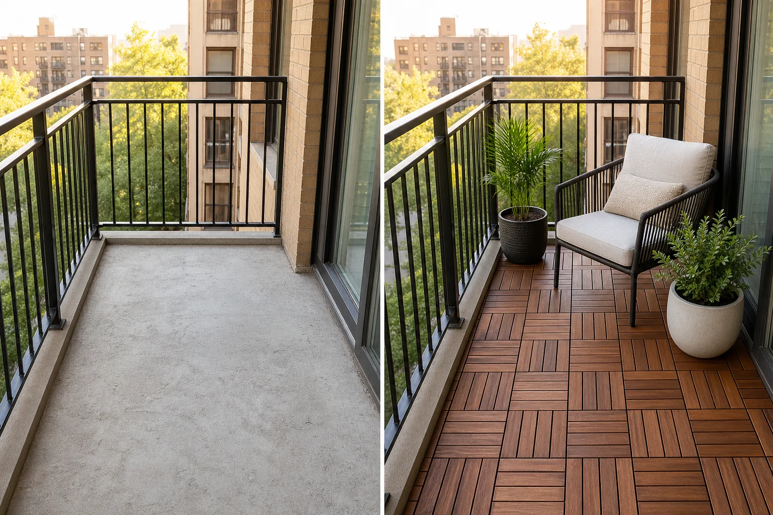 best deck tiles for balcony with renter friendly balcony flooring