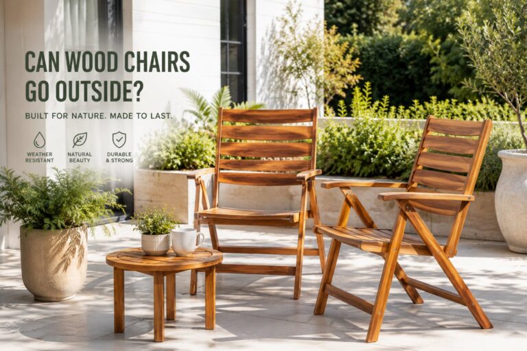 can wood chairs go outside