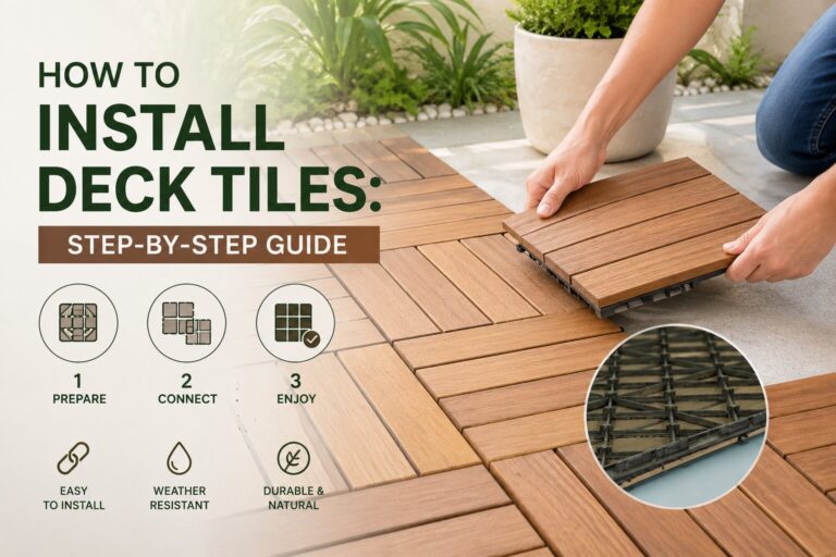 how to install deck tiles