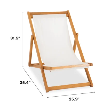 Solid Eucalyptus Wood Folding Deck Chair