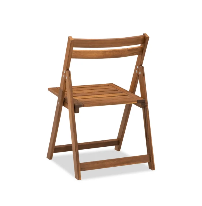 3-Piece Acacia Wood Patio Dining Set with Folding Table & 2 Chairs