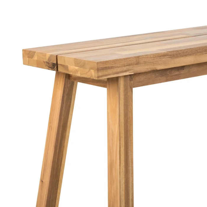 Solid Acacia Wood Bench for Entryway & Living Room