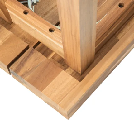 Solid Acacia Wood Bench for Entryway & Living Room