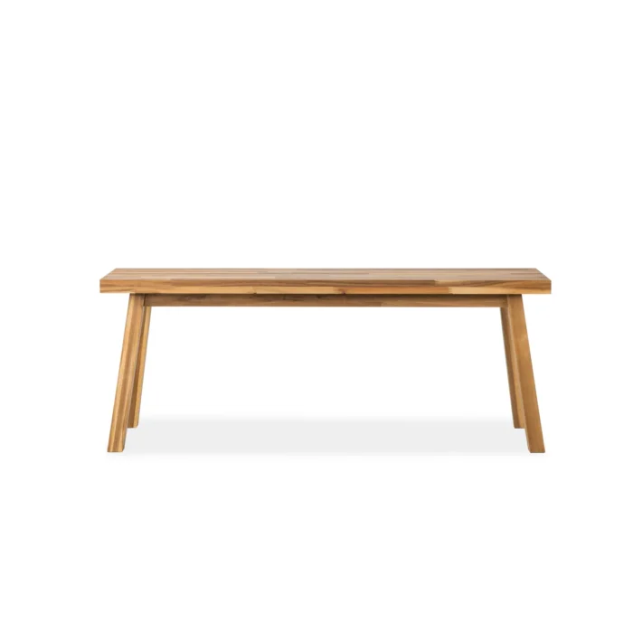 Solid Acacia Wood Bench for Entryway & Living Room