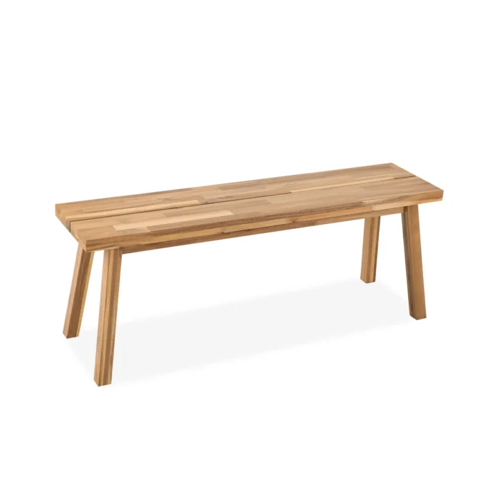 Solid Acacia Wood Bench for Entryway & Living Room