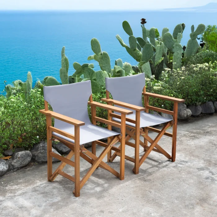 Acacia Wood Director Chair Set of 2