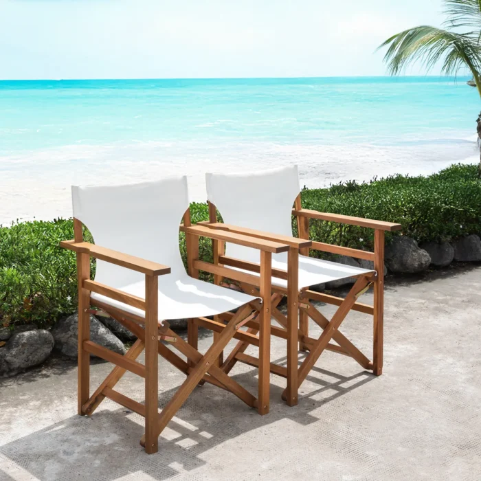 Acacia Wood Director Chair Set of 2