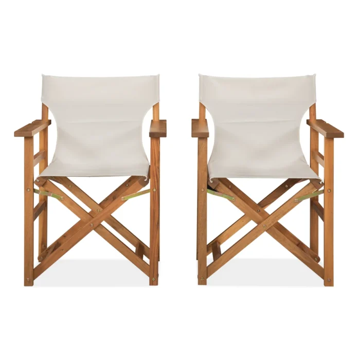Acacia Wood Director Chair Set of 2
