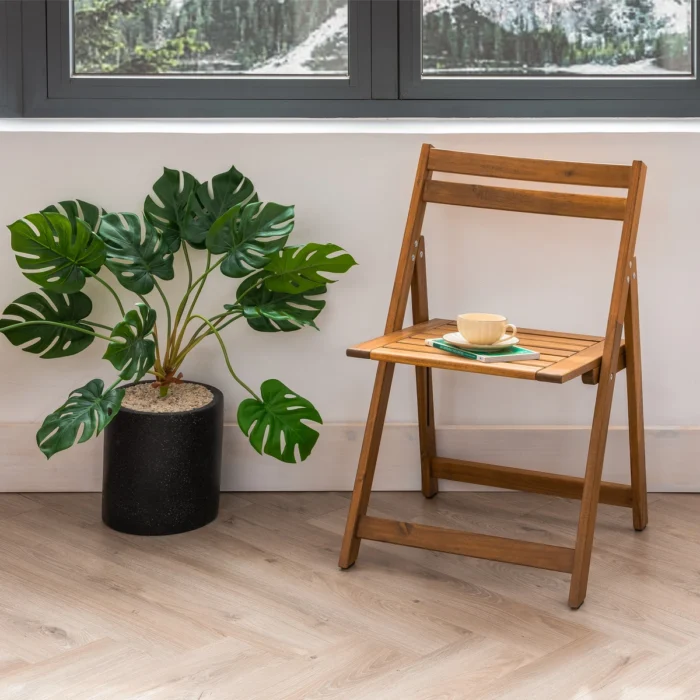Acacia Wood Folding Patio Chairs