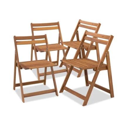 Acacia Wood Folding Patio Chairs