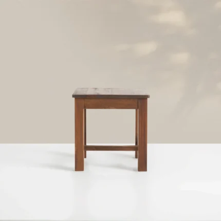 12-Inch Acacia Wood Step Stool for Indoor Use