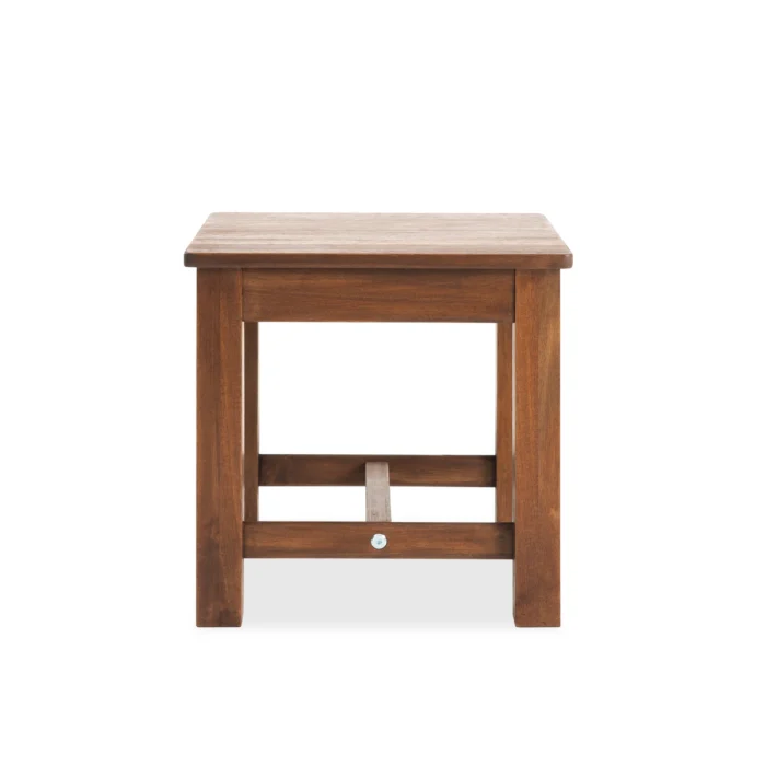 12-Inch Acacia Wood Step Stool for Indoor Use