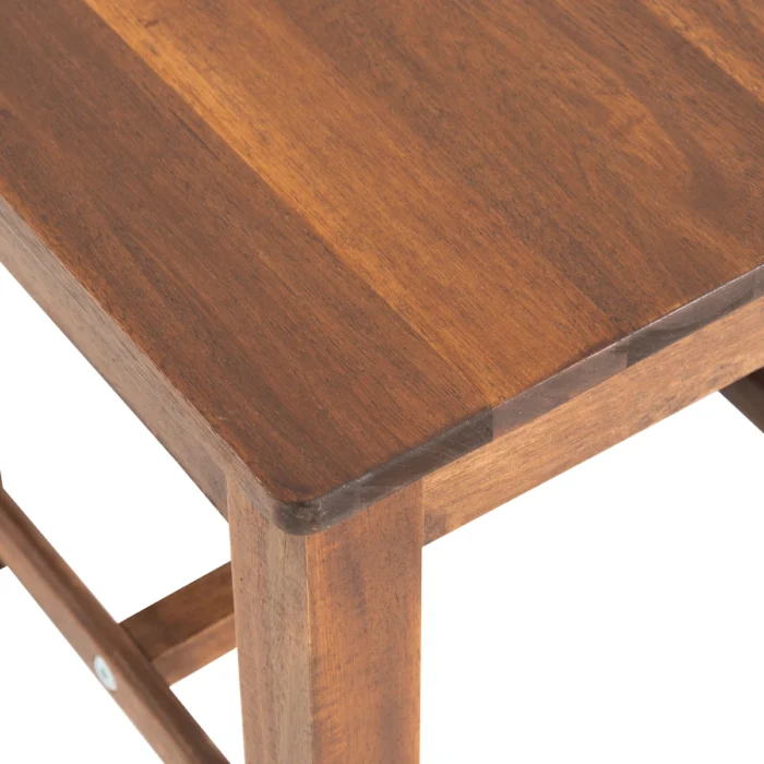 12-Inch Acacia Wood Step Stool for Indoor Use