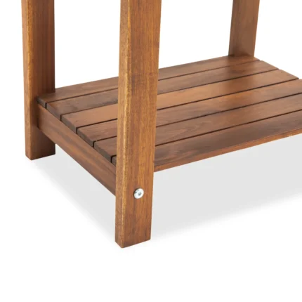 Double Adirondack Side Table Weather-Resistant for Outdoors