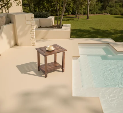 Double Adirondack Side Table Weather-Resistant for Outdoors