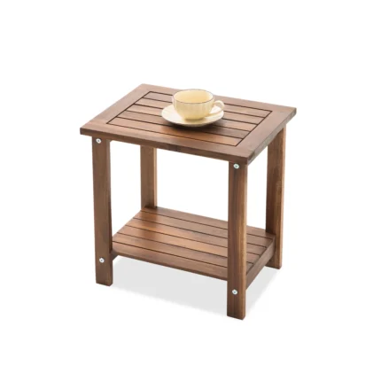 Double Adirondack Side Table Weather-Resistant for Outdoors