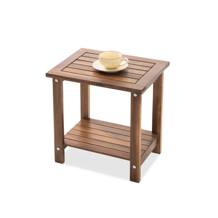 Double Adirondack Side Table Weather-Resistant for Outdoors