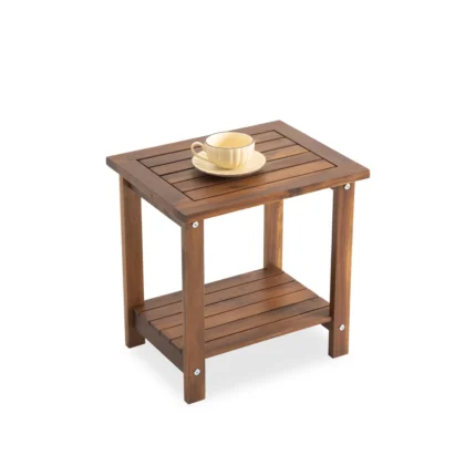 Double Adirondack Side Table Weather-Resistant for Outdoors