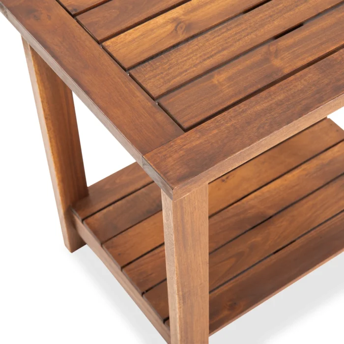 Double Adirondack Side Table Weather-Resistant for Outdoors