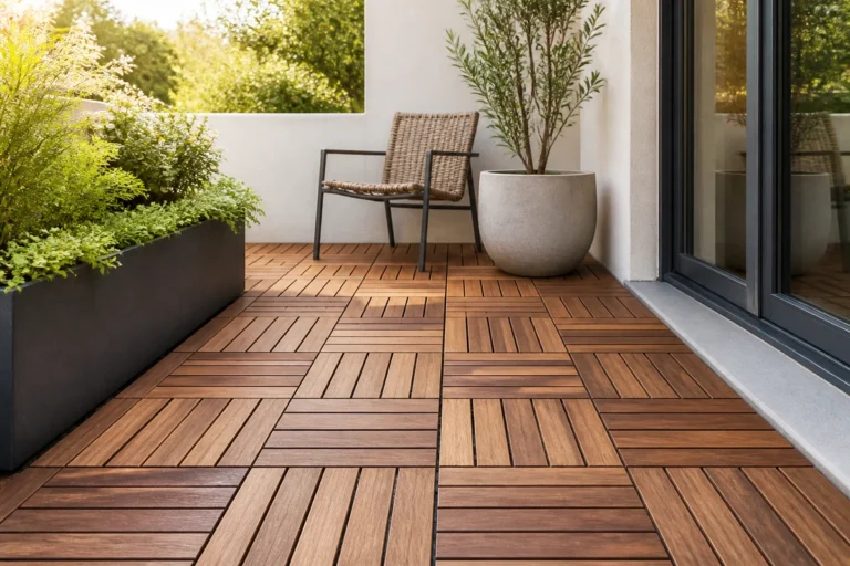 Are wood deck tiles worth it - finished acacia tile patio